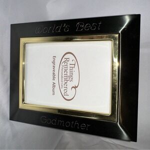 Things Remembered Personalized Engraved Photo Album Worlds Best Godmother Slide